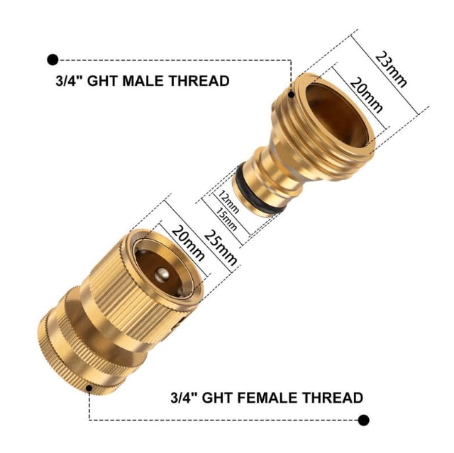Garden Hose Quick Connector 4-Pack