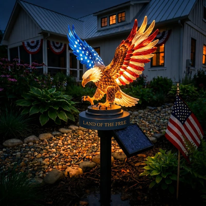 Solar Eagle Garden Light Land of the Free