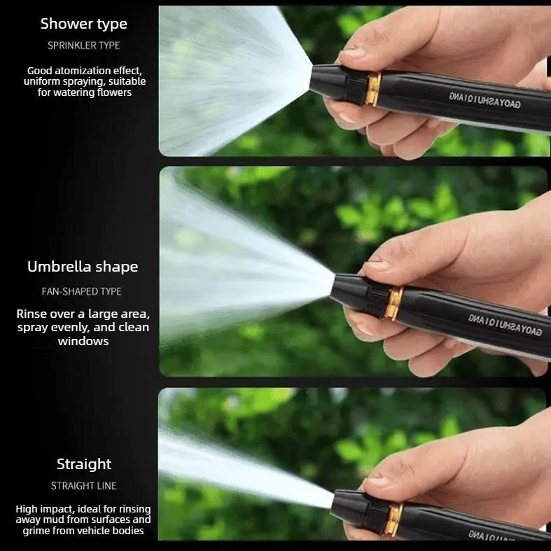 Spray patterns for outdoor cleaning