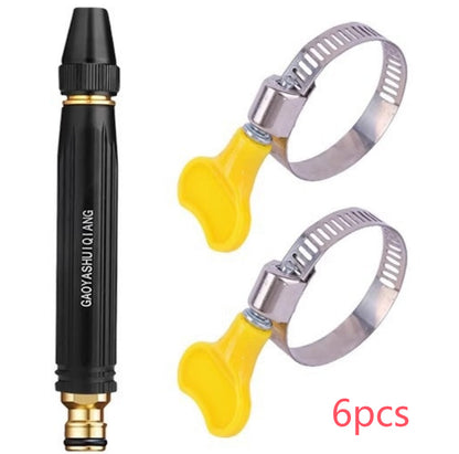 Water gun 6-pack with stainless steel hose clamps