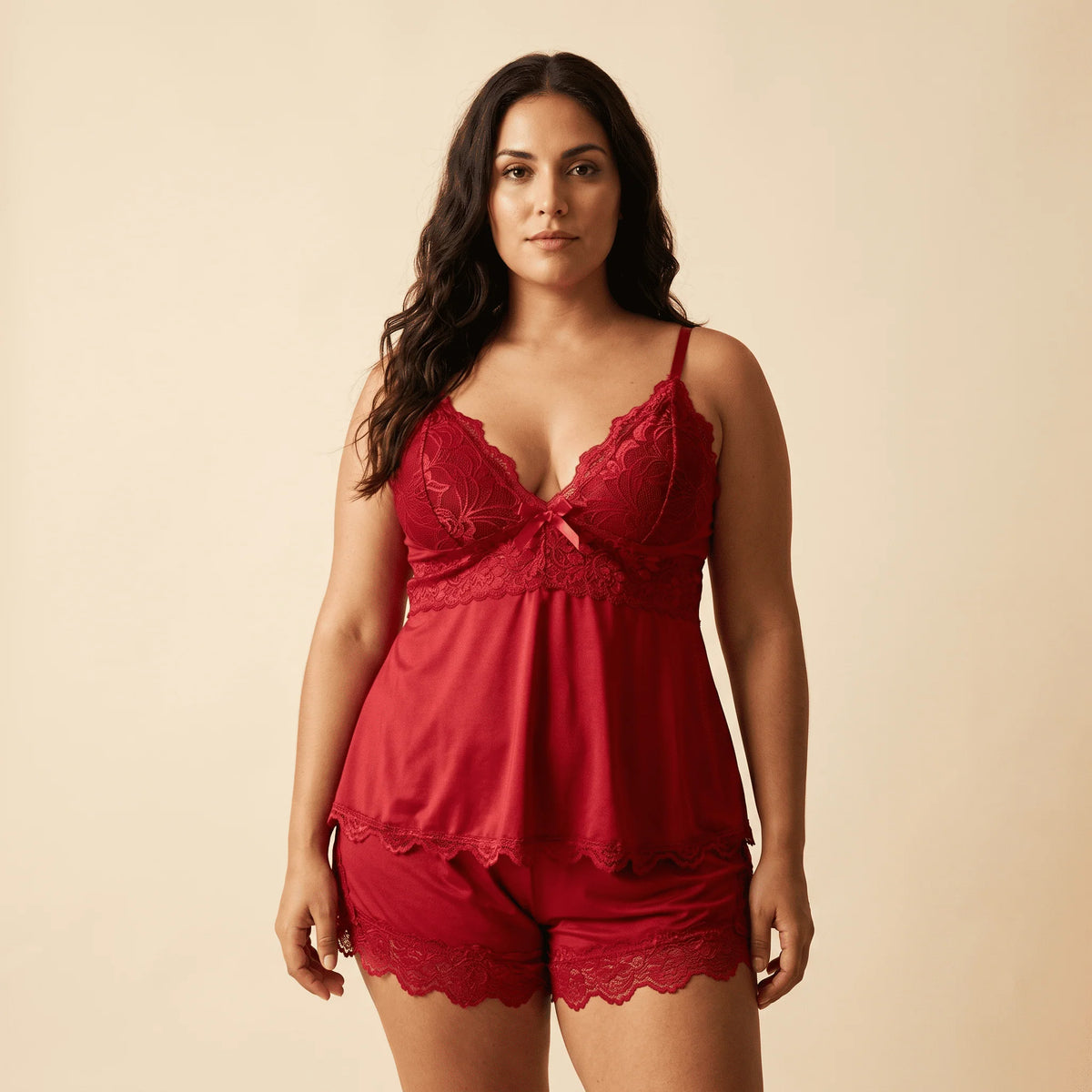 Nuisette en satin et dentelle | Carenlin™
