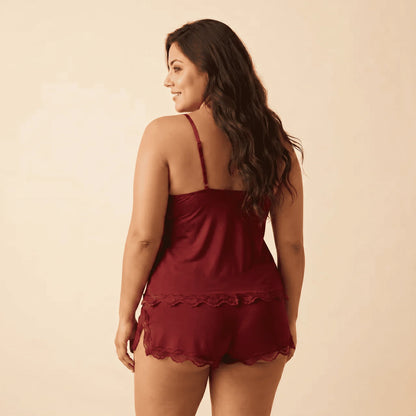 Nuisette en satin et dentelle | Carenlin™