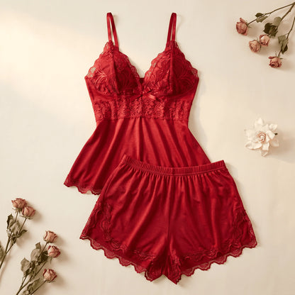 Nuisette en satin et dentelle | Carenlin™