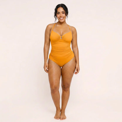 Maillot de bain sculptant à décolleté avec anneau | Carenlin™