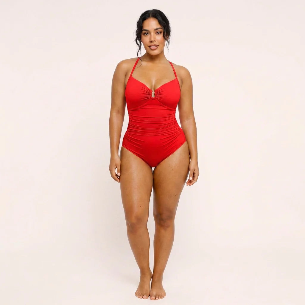 Maillot de bain sculptant à décolleté avec anneau | Carenlin™