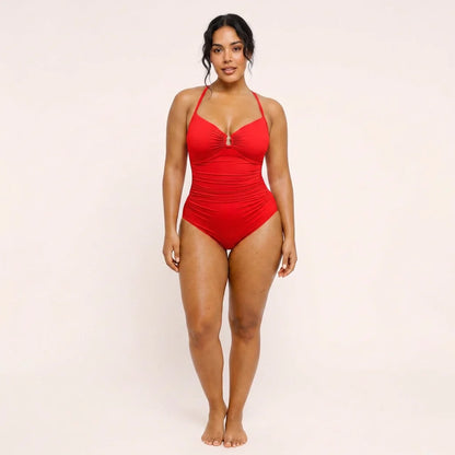Maillot de bain sculptant à décolleté avec anneau | Carenlin™