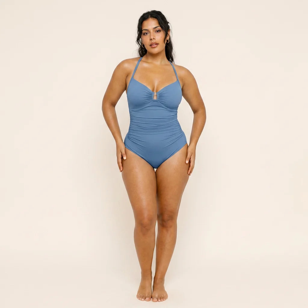 Maillot de bain sculptant à décolleté avec anneau | Carenlin™
