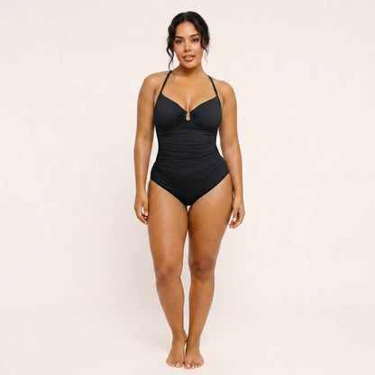Maillot de bain sculptant à décolleté avec anneau | Carenlin™