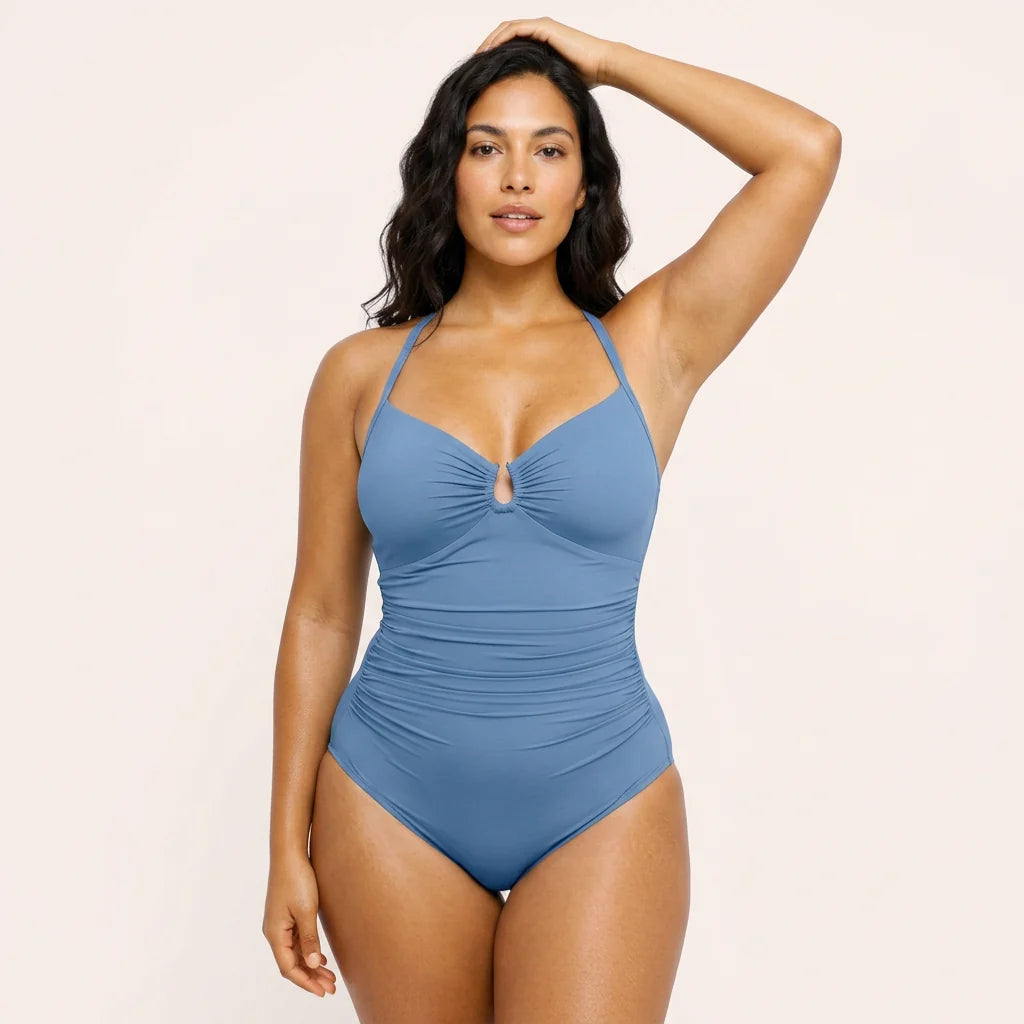 Maillot de bain sculptant à décolleté avec anneau | Carenlin™