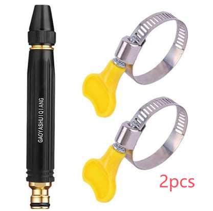Water gun with 2 stainless steel hose clamps