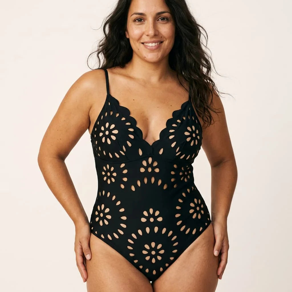 Maillot de bain ajouré avec jupe longue | Carenlin™