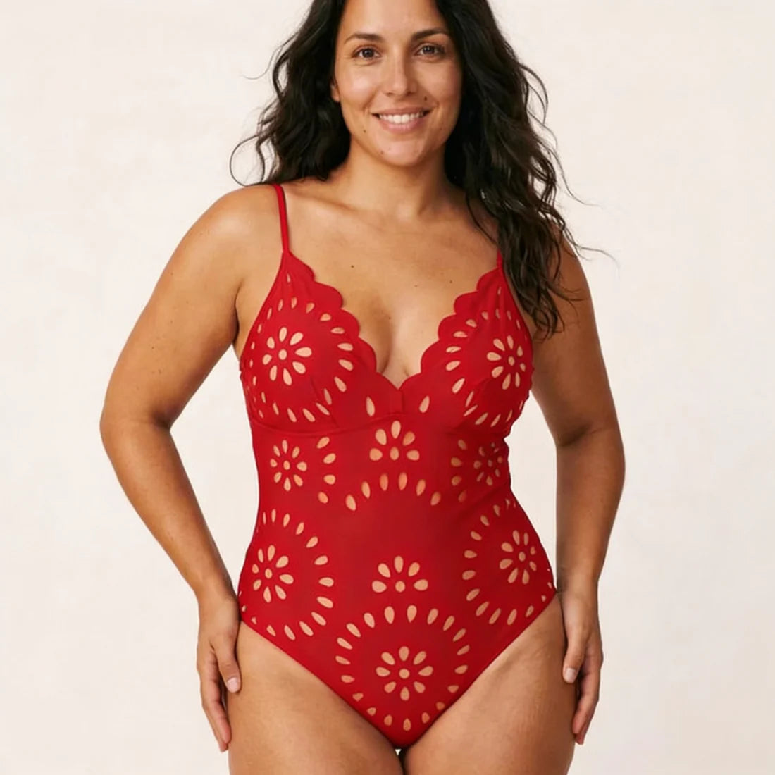 Maillot de bain ajouré avec jupe longue | Carenlin™