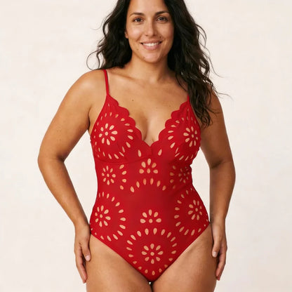 Maillot de bain ajouré avec jupe longue | Carenlin™
